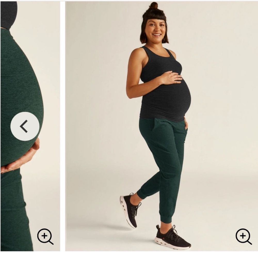 Beyond Yoga Forest Green Maternity Joggers